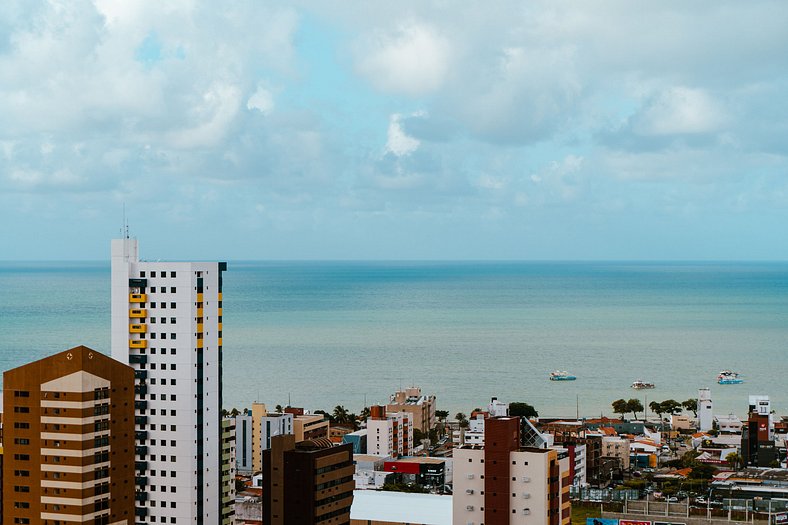 Incrível Flat 2 Quartos c/ Ar-condicionado-Tambaú