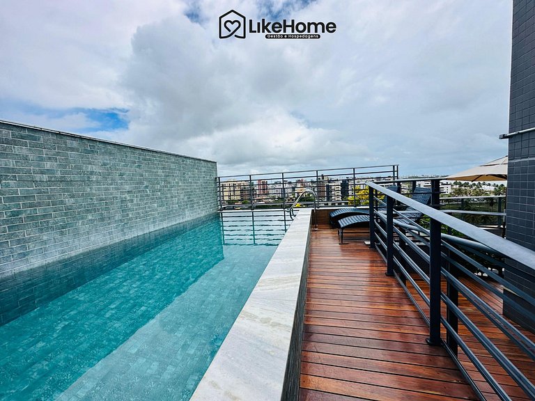 Ocean View Flat with Balcony-LikeHome Hospedagens